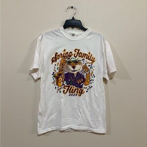 LSU Comfort Colors White T-Shirt with Tiger Design